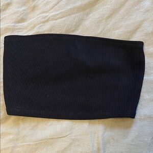American Apparel Black Ribbed Tube Top